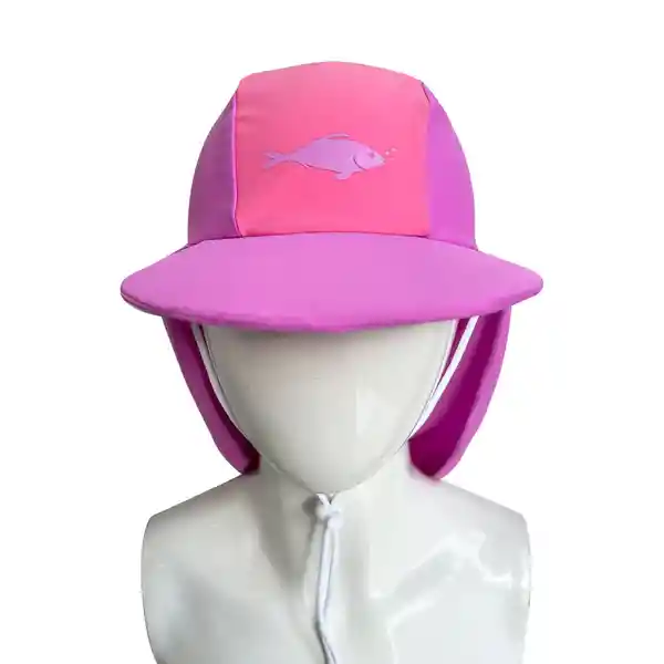 Gorro Fucsia Protección Solar Niños Tamaño Único Samia