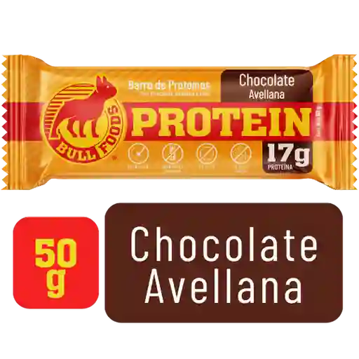 Bull Foods Barra de Chocolate Avellana Proteína