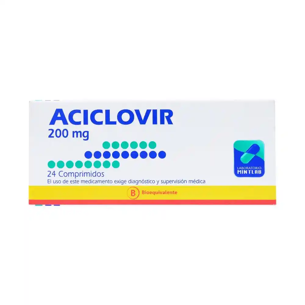 Laboratorio Chile Aciclovir Antiviral (200 mg) Comprimidos 