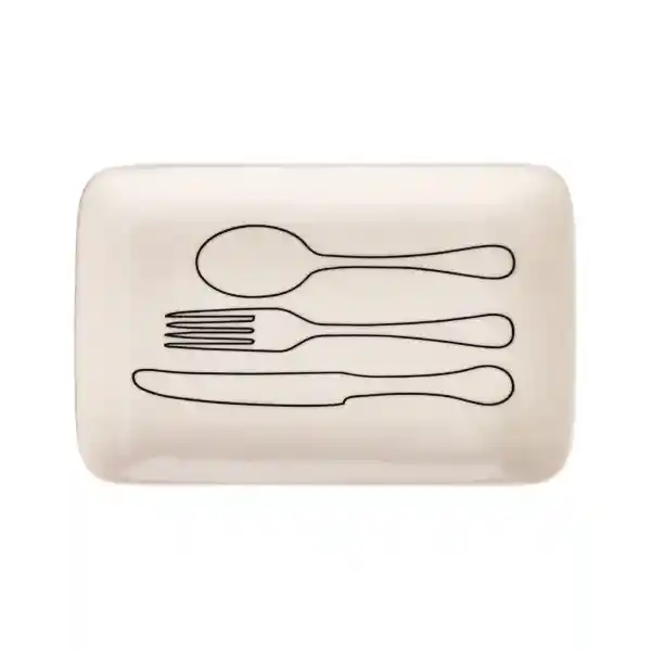 Set Platos de Cerámica Rectangulares 20 x 13 x 1.6 cm Casaideas