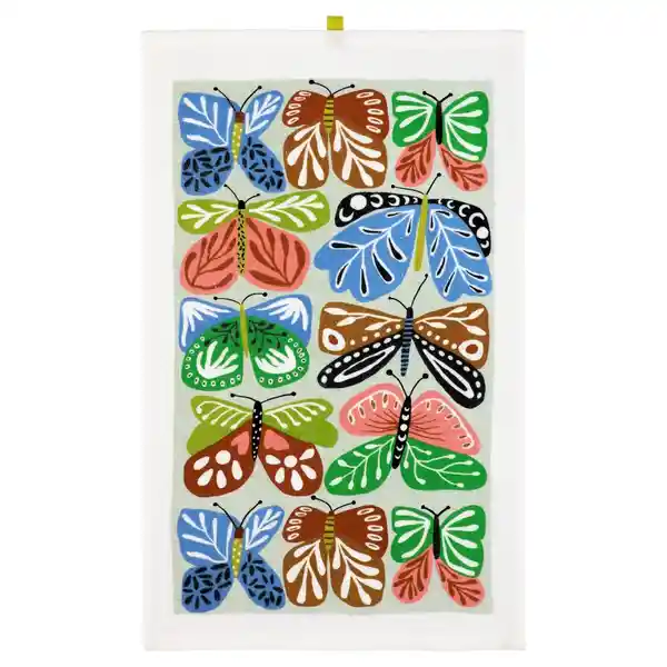 Paño Cocina de Algodón Velour Estampado Mariposas Casaideas