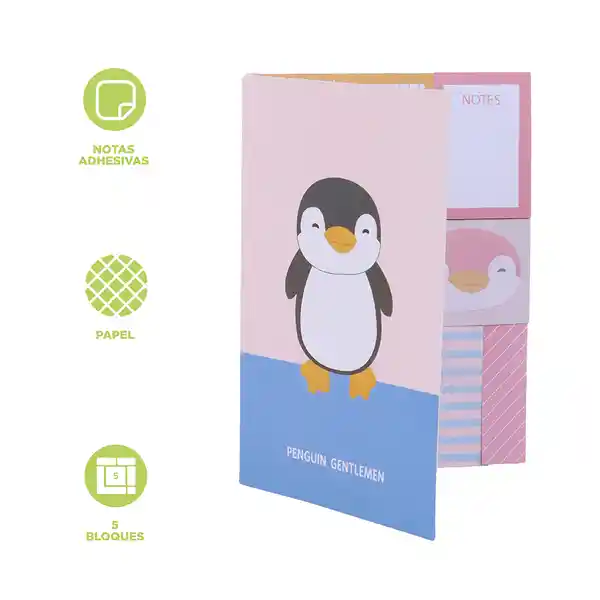 Notas Adhesivas Notas Gentleman Pingüino Penguin Series Miniso