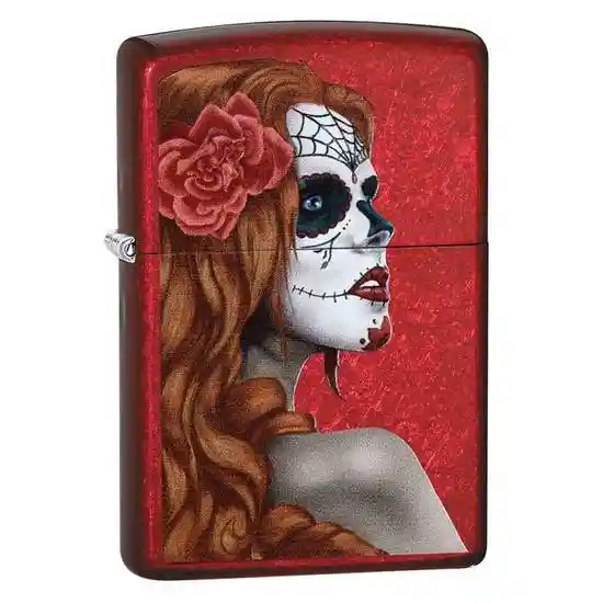 Zippo Encendedor Lighter Day Of The Dead Girl Rojo