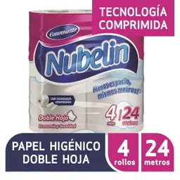 Nubelin Papel Higiénico Doble Hoja 24 m