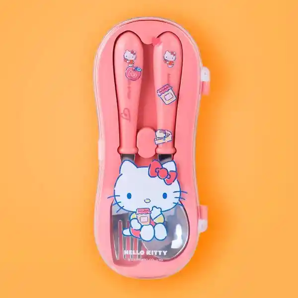 Sanrio Kit de Cubiertos Con Estuche Hello-Kitty