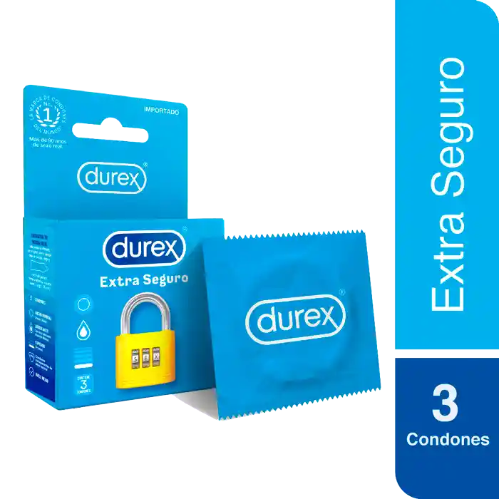 Durex Preservativos - Condones Extra Seguro 3 unidades