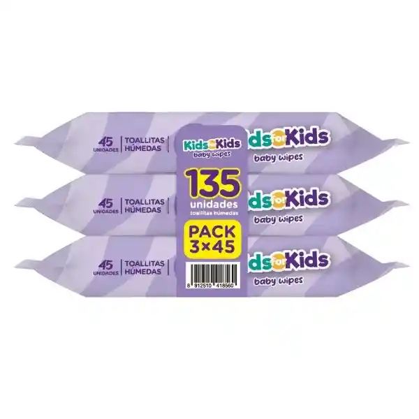 Kids For Kids Pack Toallita Húmeda Aloe y Manzana