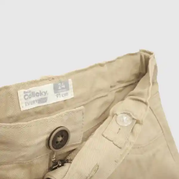 Bermuda Gabardina de Bebé Niño Khaki Talla 9/12M Colloky