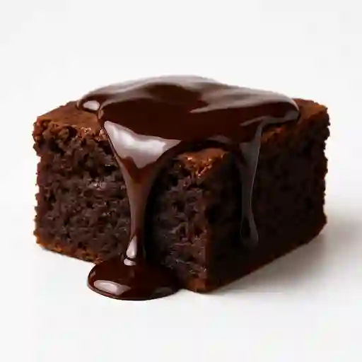 Brownie con salsa de chocolate