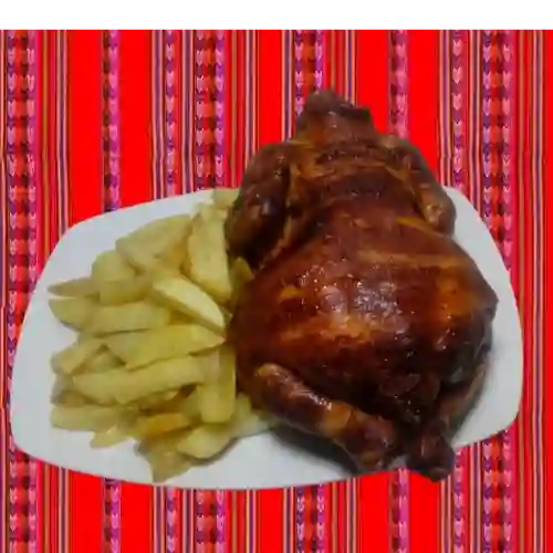 1 Pollo Brasa+ Papas Fritas + Cremas