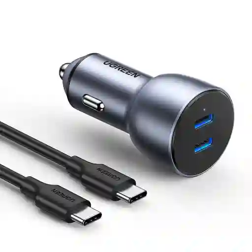 Ugreen Cargador de Automóvil USB-C + USB-C Power Delivery 40 W