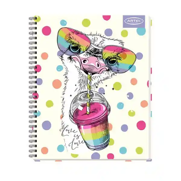 Artel Cuaderno Universitario 100 Hojas Animales Divert 7 mm