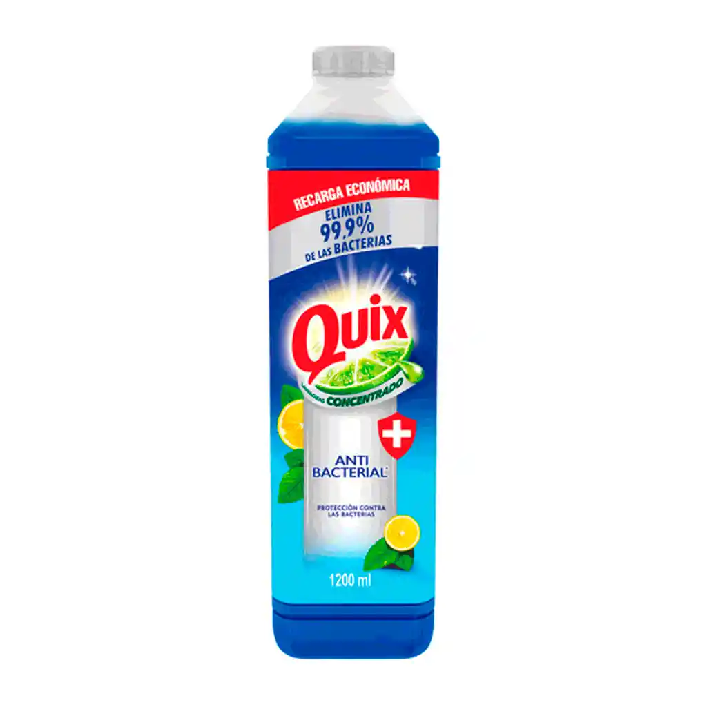 Quix Detergente Líquido Lavaloza Concentrado Antibacterial