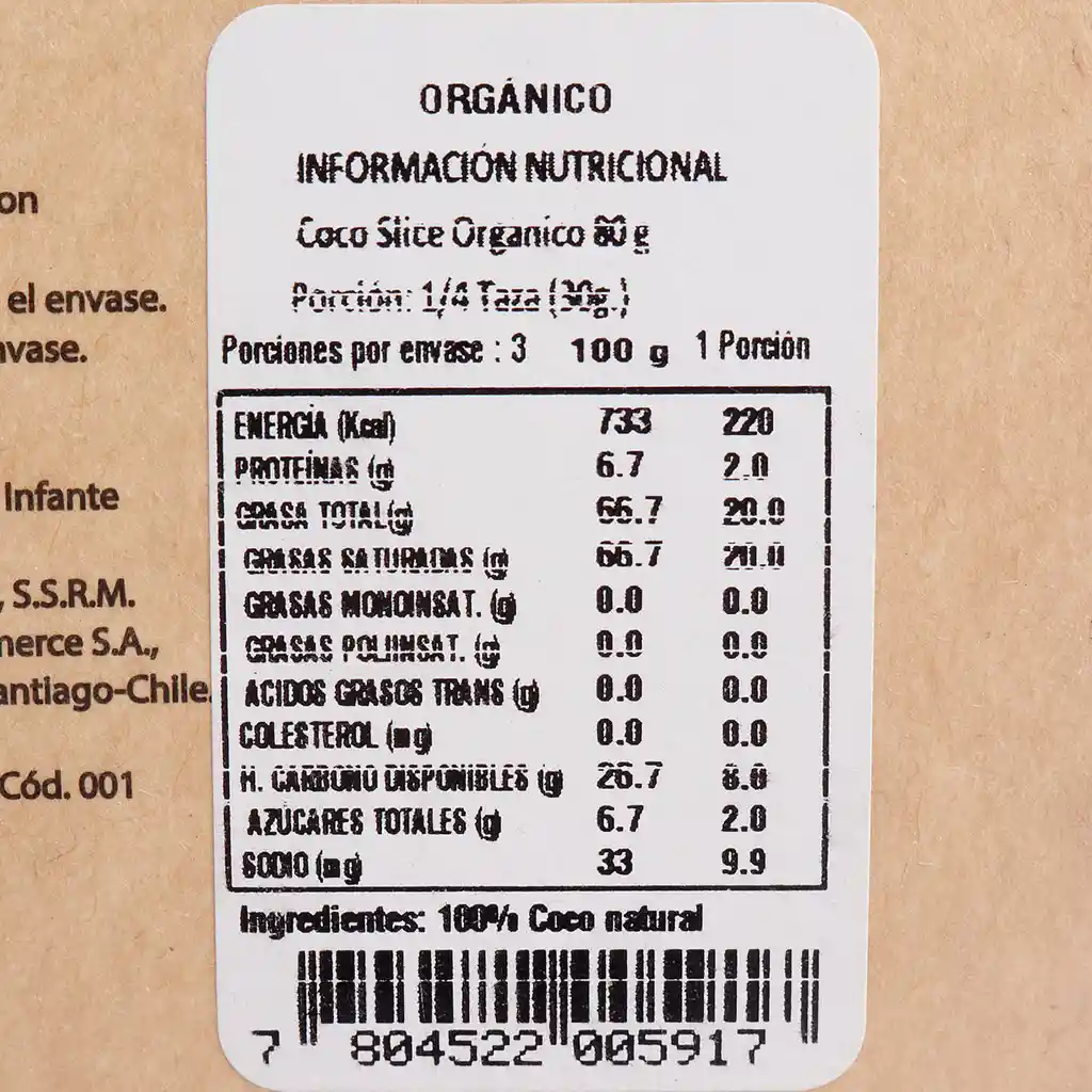 Frutisa Snack Coco Chip Org�nico