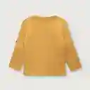 Polera de Niño Manga Roll up Amarillo Talla 2A Opaline