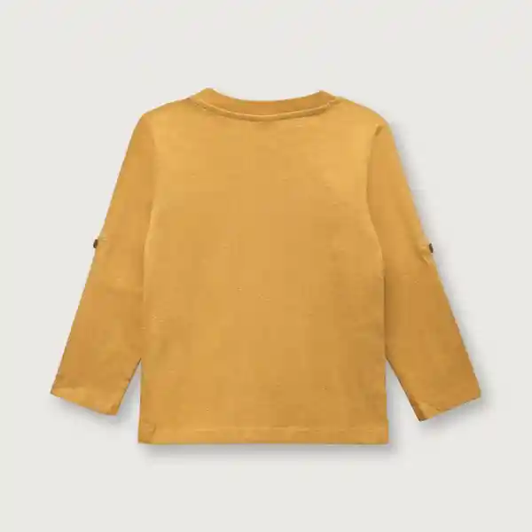 Polera de Niño Manga Roll up Amarillo Talla 2A Opaline