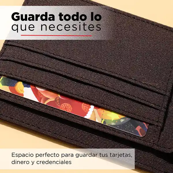 Billetera Horizontal Para Hombre Canvas Miniso