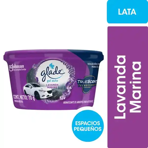 Aromatizante Glade Mini Gel Auto Lavanda Marina 70gr