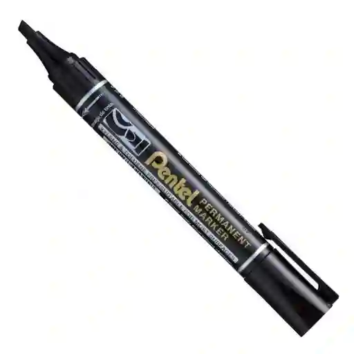 Pentel Marcador Permanente Biselado Negro N460