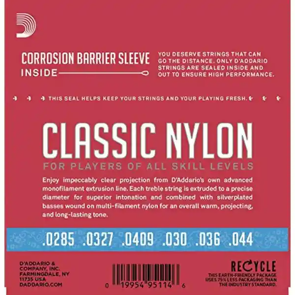 Cuerda de Nylon Para Guitarra Clásica Tensión Alta EJ27H