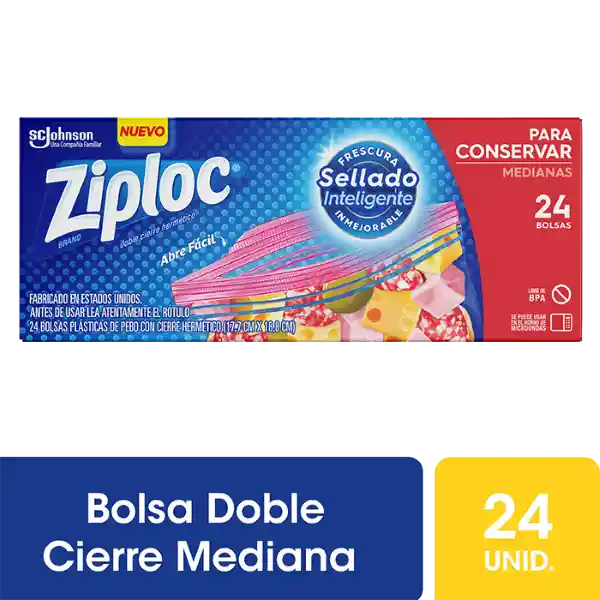 Ziploc Bolsa Mediana Doble Cierre