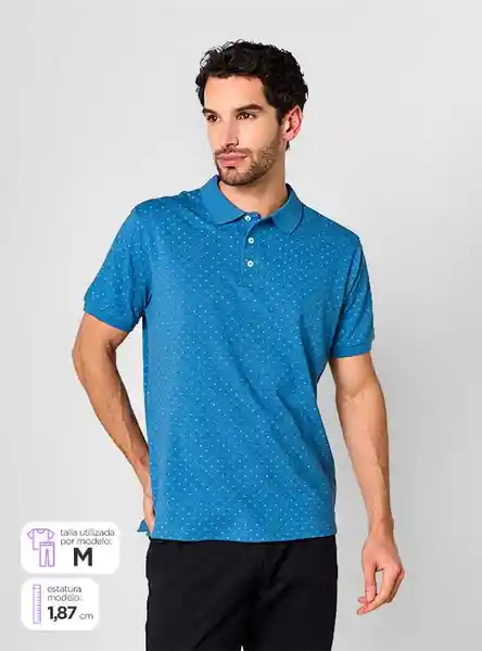 Kenneth Stevens Polerón Polo Manga Corta mp Azul Talla M SS24