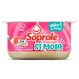 Soprole Postre Sémola con Leche y Salsa de Frambuesa