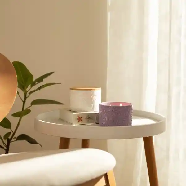 Vela de Cerámica Aroma Lavanda Diámetro 12 x 8 cm Casaideas