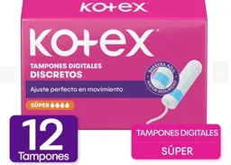 Kotex Tampones Digitales Súper sin Aplicador