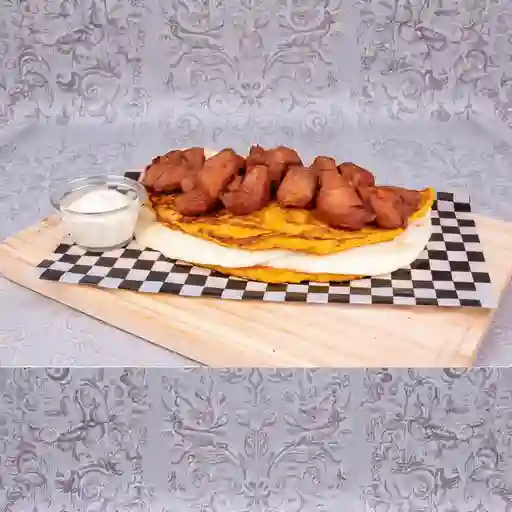 Cachapa con Cochino Frito Cerdo