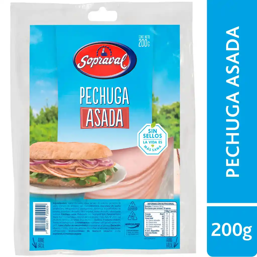 Sopraval Jamón Pechuga de Pavo Asada