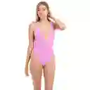 Traje de Baño Con Liso Morado Talla L Samia