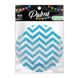 Palms Set de Platos Desechables Color Celeste