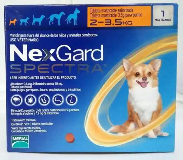 Nexgard Antiparasitario Spectra 2-3.5 Kg