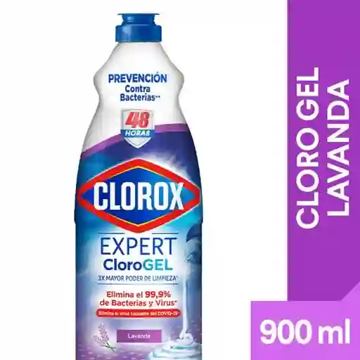 Cloro En Gel Clorox Lavanda (Botella) 900 ml