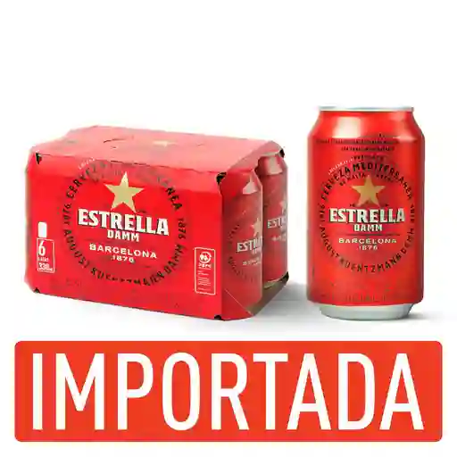 Estrella Damm Six Pack Cerveza 