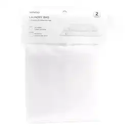 Miniso Bolsa De Lavado En Forma Rectangular Blanco 2 Pzas