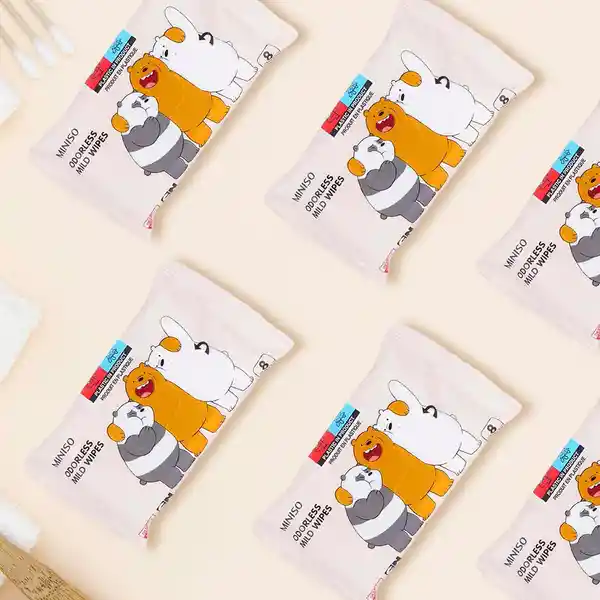 Paquete de Toallas Humedas 10 Pack We Bare Bears Miniso