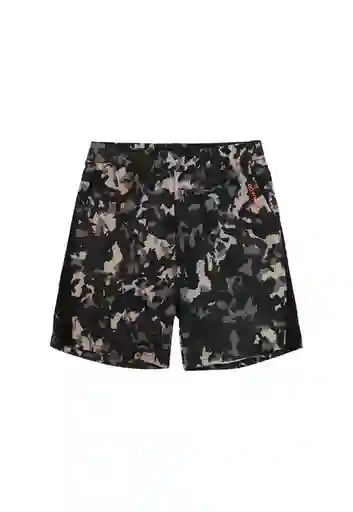 Bermuda Estampada go Niño Negro Talla 08 - 567