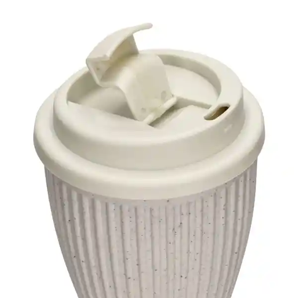 Vaso Para Café Con Tapa Blanco 300 mL Casaideas