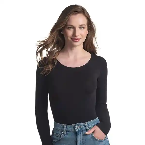 Camiseta Viscosa Negro Talla S/M Caffarena