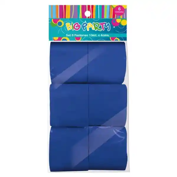 Big Party Festón Azul 10 m x 4 cm 404537