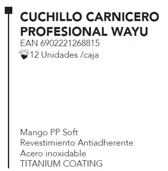 Wayu Cuchillo Carnicero Profesional