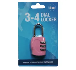 Dial Locker Candado Plástico Rosado Hb41