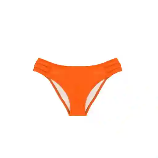 Bikini Calzón Con Drapeado Naranja Talla L Samia