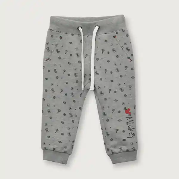 Pantalón Buzo de Niño de Buzo Mickey Gris Talla 6M Opaline