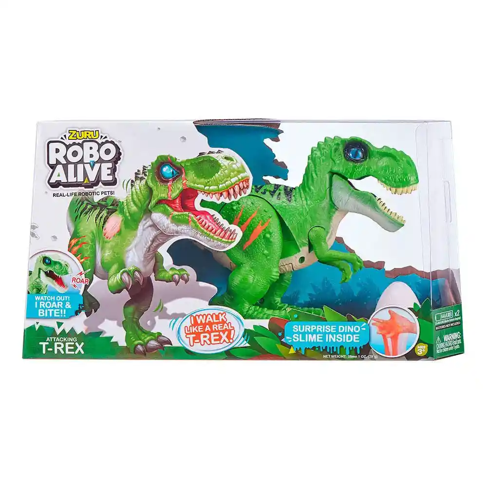Zuru Dinosaurio T-Rex Que Camina Con Slime Robo Alive