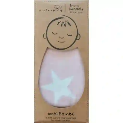 Kosleeping Manta Bambú Rosada Con Estrellas Blancas