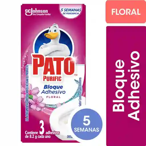 Pato Purific Bloque Adhesivo Inodoro Floral
