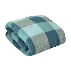 Frazada Corderito Con Estampado Azul 160 x 205 cm